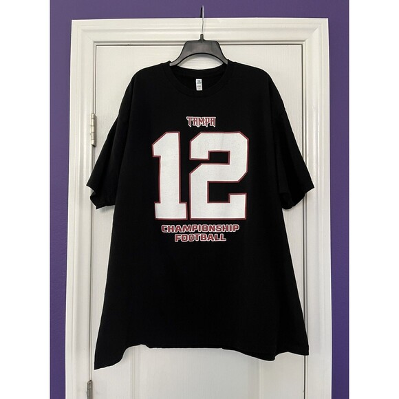NFL Tom Brady 12 Tampa Bay Buccaneers Championship Football T-Shirt Size 3XL - Picture 1 of 10